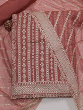 All Over Embroidery Chiffon Unstitched Suit Piece With Dupatta